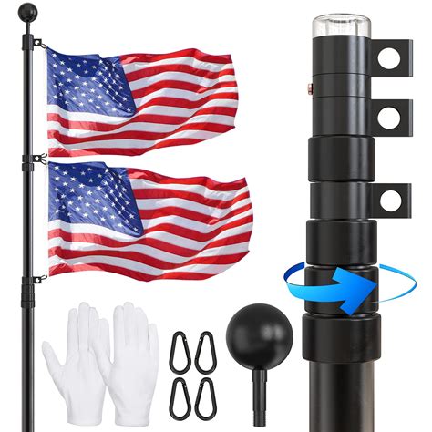 metal flag pole for house|20 ft telescoping flag pole.